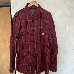 Carhartt Men's Flannel - Size XL - Maroon